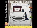 Color By Number Addition Subtraction Multiplication Division Transportation Free Coloring Pages
