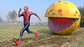 SPIDER-MAN vs PACMAN In Real Life #New | Full Compilation Video |  #spiderman #pacman #marvel