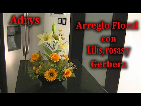 Download MP3 Wunderschönes Blumenarrangement mit Lilien, Rosen und Gerbera