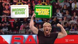 logan paul enters the money in the bank ladder match wwe raw 19 june 2023