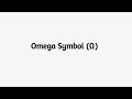 Omega Symbol or w Origins Meanings and Usage