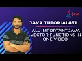 Vector Functions in Java In Hindi