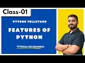Python FullStack Class 01 Features of Python Tutorial for Beginners