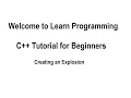 Learn Programming in C OOP for Beginners Tutorial 69 - Creating an Explosion