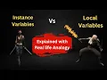 Instance variables and Local variables in Java