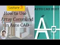 How to create and use polar arrays circular patterns AutoCAD