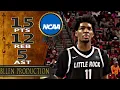 Jonathan Larson - 15 Pts 5 Ast Highlights Little Rock Trojans vs Arkansas Razorbacks 2024 11 22