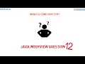 What is Constructor Types Of Constructors Java Interview Question Ask Java Code Bode