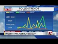 What is the pollen count in central North Carolina