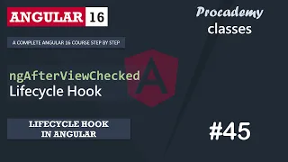 ngAfterViewChecked Lifecycle Hook Lifecycle Hooks in Angular A Complete Angular Course
