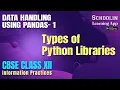 Types to Python Libraries Class 12 CBSE Library Module in Python Hindi INFORMATION PRACTICES