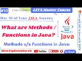 What is Method in java in Hindi Difference between Function and Method Java Completed Course