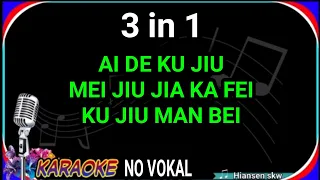 3in1 ai de ku jiu mei jiu jia ka fei ku jiu man bei male karaoke no vokal cover to lyrics pinyin 