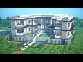 Minecraft Modern Mansion Tutorial Interior Architecture Build
