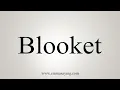 How To Pronounce Blooket