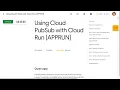 Using Cloud PubSub with Cloud Run APPRUN