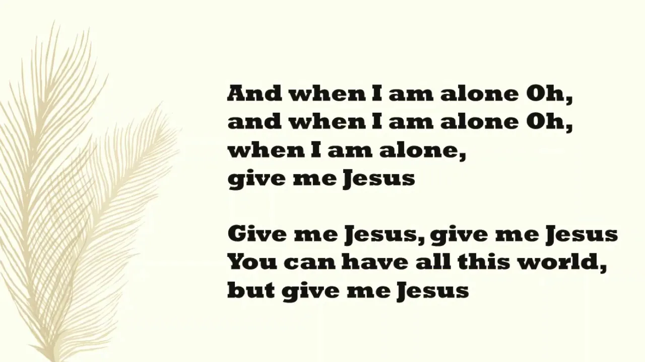 Give Me Jesus - Tori Kelly (Lyric Video)