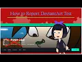 How to Report DeviantArt Test