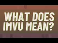 What does IMVU mean