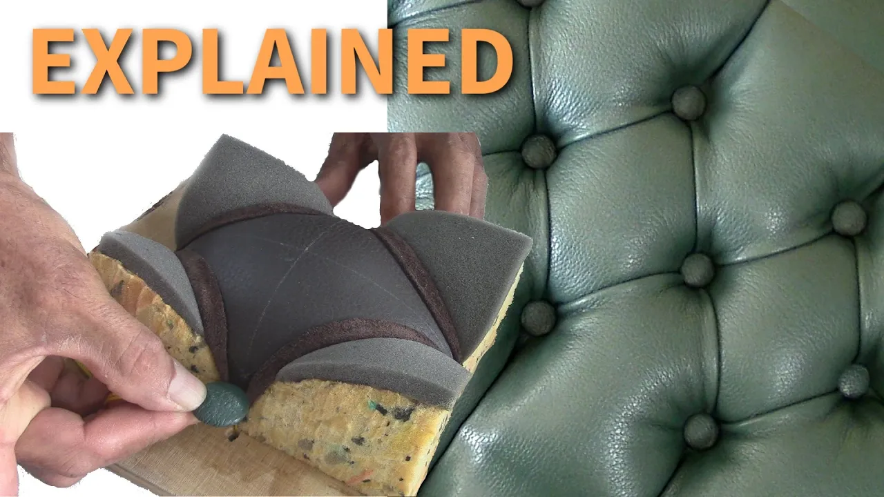 How to diamond button tufting is shaped EXPLAINED (part 1)-- Capitoné in leather for beginners