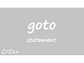 Goto Statement in