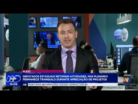 Retorno das atividades na Alesc: Plenário calmo durante apreciação de projetos