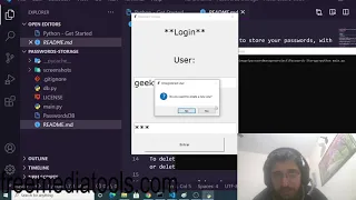 Python Tkinter Password List Manager with Login and Registration Using Sqlite3 and Cryptography