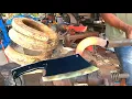 material from a spiral!! full process of forging and making knife handles from buffalo horn