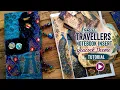 Fabric Travellers notebook insert peacock theme tutorial boho needs