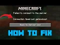 Fix Connection timed out getsockopt Minecraft