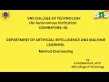 Overloading Object oriented programming SNS Institutions