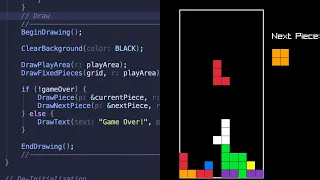 Building a Tetris clone in C - FULL version ASMR coding
