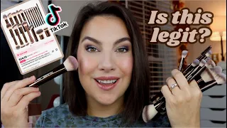TESTING Viral 25 Brush Set with all drugstore makeup