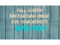 Full Screen Landing Page Image with HTML CSS How-To