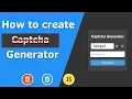 How to create Captcha Generator JavaScript CSS3