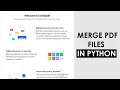 How to merge pdf files in python