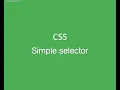 CSS Simple Selectors Khmer