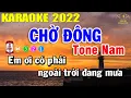 Chờ Đông Karaoke Tone Nam Nhạc Sống | Trọng Hiếu