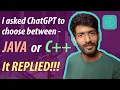 I asked ChatGPT to choose between C or Java Programming Language for Beginners it picked this