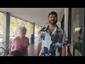 Interview of guy waiting in long line at Pinellas County tax collector