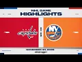 NHL Highlights Capitals vs Islanders - November 30 2025