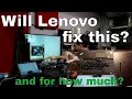 Lenovo vs Apple service featuring a liquid damaged Thinkpad