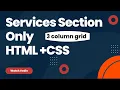 Responsive Our Services Section Using HTML CSS