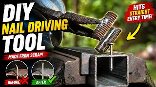 This DIY Tool Drives Nails Straight Into Steel #DIY #Metalworking #Welding
