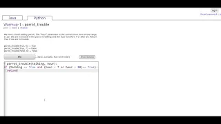 Warmup-1 parrot - trouble Python Tutoriall Codingbat com