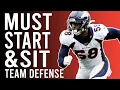 Fantasy Football START EM SIT EM Week 1 Team Defense DST