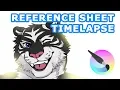 Furry Reference Sheet Timelapse