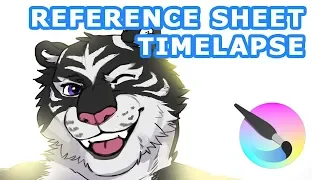 Furry Reference Sheet Timelapse