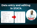 How to use the Data editor in STATA to enter and edit Data