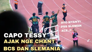 Momen CAPO TESSY ajak BCS nyanyikan Chant bareng di Stadion GBT | Persebaya vs PSS SLEMAN